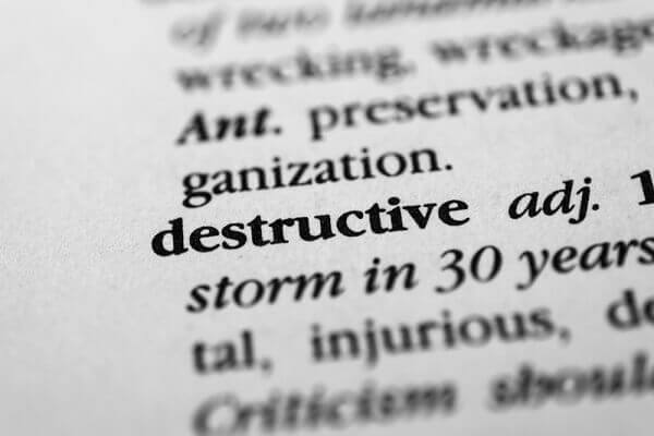 Dictionary Entry for Destructive