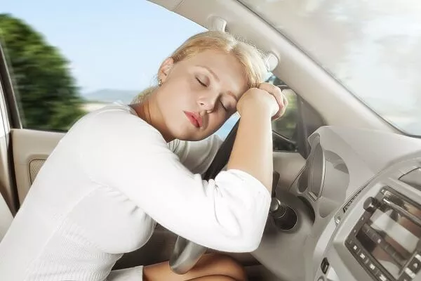 driver asleep at the wheel