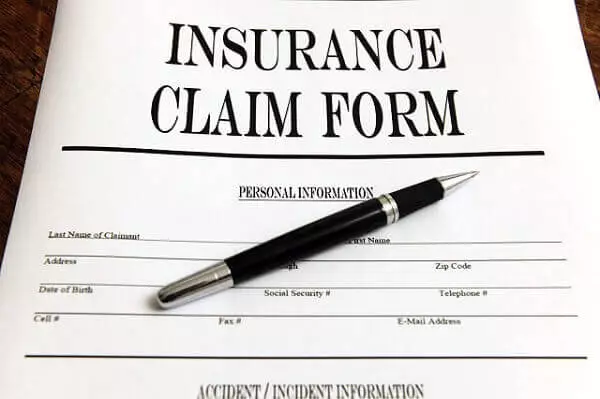 insurance claim form.